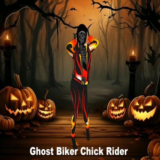 Ghost Biker Chick Rider
