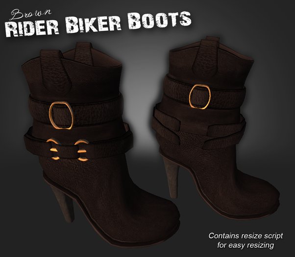 [DEMO] Brown Rider Biker Boots (box)