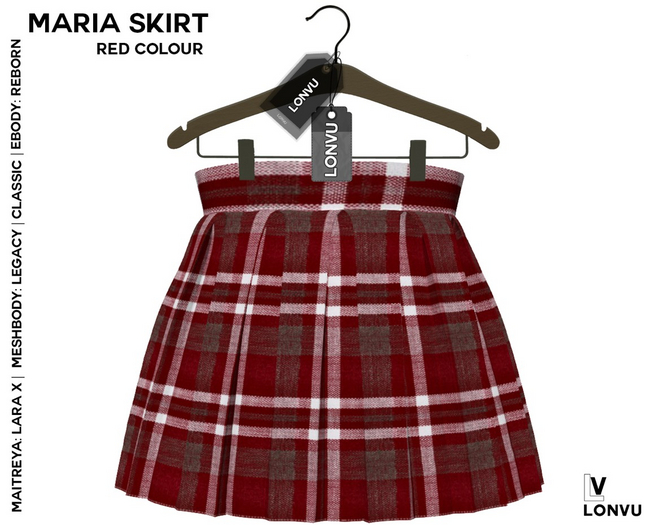 ::LonVu::Maria Skirt Red