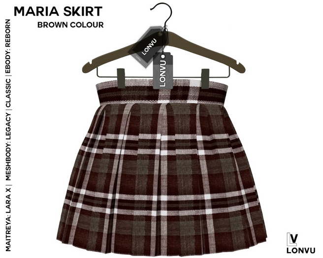 ::LonVu::Maria Skirt Brown