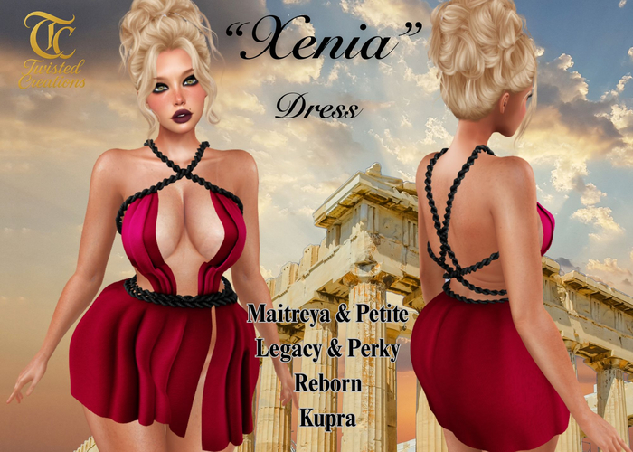 TC - Xenia Red Rope Toga Dress