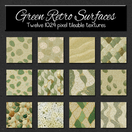 *Wallflowers* Green Retro Surfaces