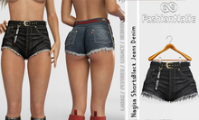 Shorts Nagisa Black Denim - Reborn, Waifu, Legacy, LaraX, PetiteX FashionNatic