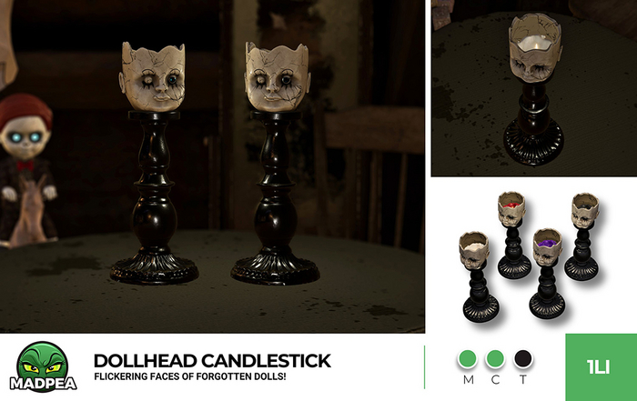 MadPea Dollhead Candlestick