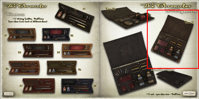 [V/W] The Chronicler Writing Set 01 RARE