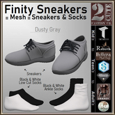 Finity Shoes and Socks [2cute] Dusty Gray
