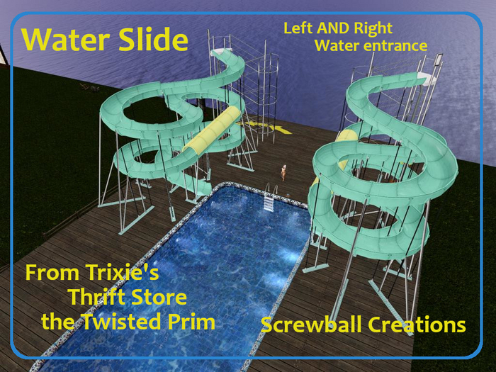 Water Slide Ride w/Accessories