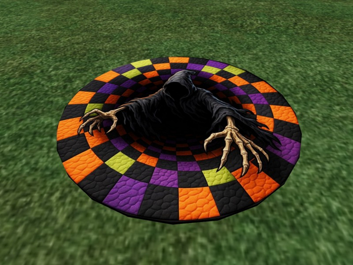 TM Round Halloween Ghoul Rug