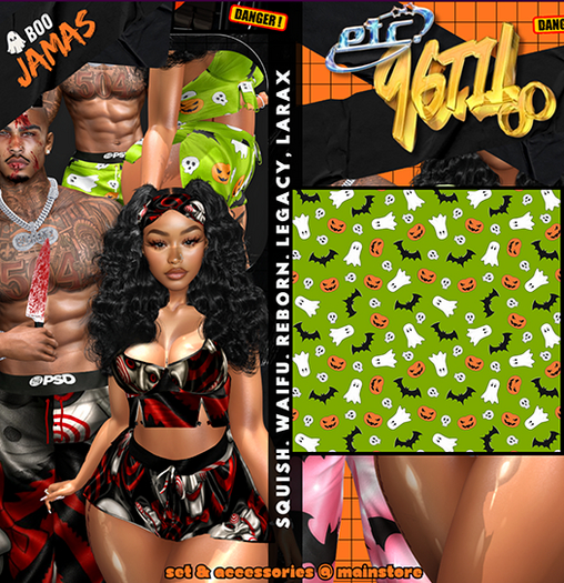 boo jamas - lime grn