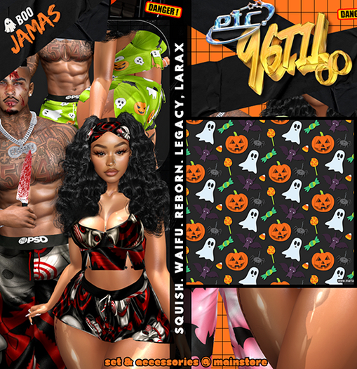 boo jamas - pumpkin ghost