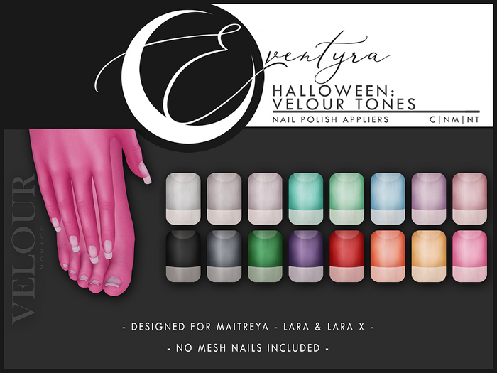 Eventyra - Maitreya Nail HUD - Halloween - Velour Tones