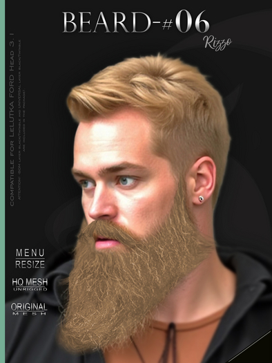 [//REBIRTH/]-BEARD_#06-Rizzo-Black[VERSION]