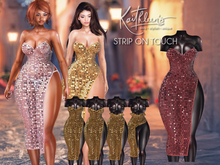 Kaithleen's Silver Stripout Dress - Sunset