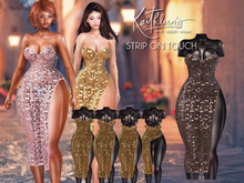 Kaithleen's Silver Stripout Dress - Brown
