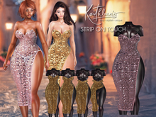 Kaithleen's Silver Stripout Dress - Blush