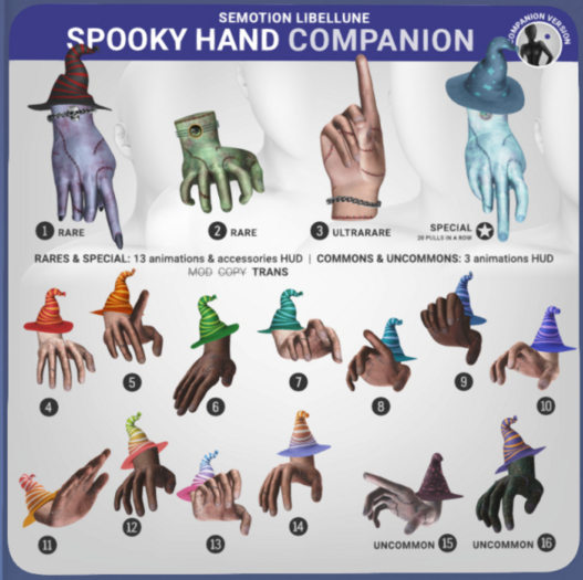 SEmotion Libellune Spooky Hand Companion COMMON 09