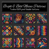 *Wallflowers* Bright & Bold Mosaic Patterns