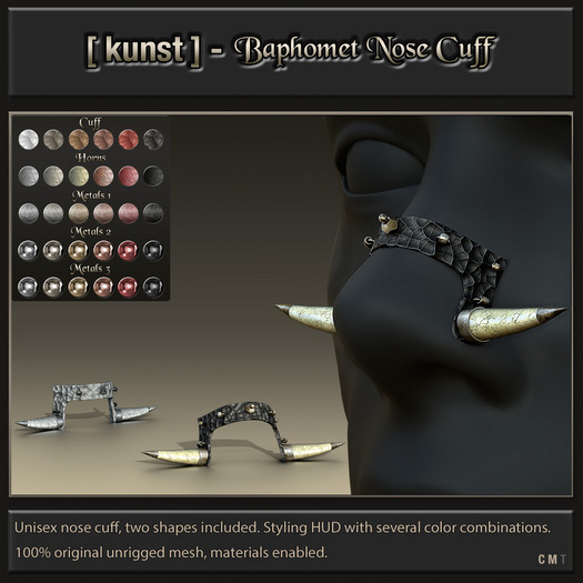 [ kunst ] - Baphomet Nose Cuff