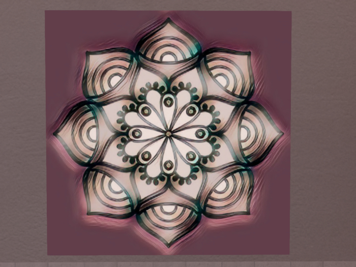 ~* AB *~ Canvas Painting: Stained Glass Mandala
