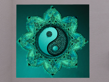 ~* AB *~ Canvas Painting: Emerald Yin Yang