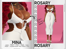 Rosary. Mina . Dress White