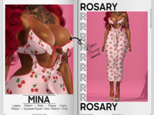 Rosary. Mina . Dress Cherries