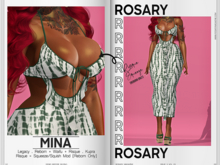 Rosary. Mina . Dress Dyed