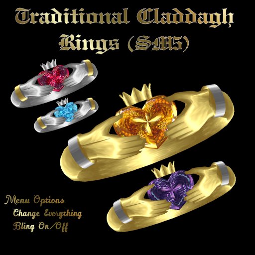 Traditional Claddagh Wedding Rings (SM5)