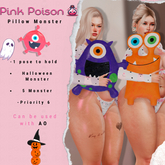 Pink Poison - Pillow Monster - Red