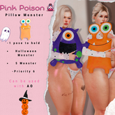 Pink Poison - Pillow Monster - Orange