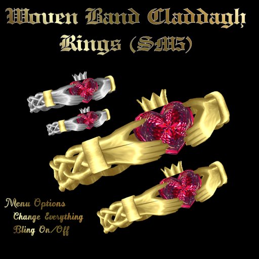 Claddagh Woven Band Rings (SM5)