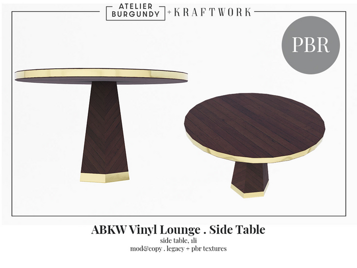 ABKW Vinyl Lounge . Side Table (Add Me)