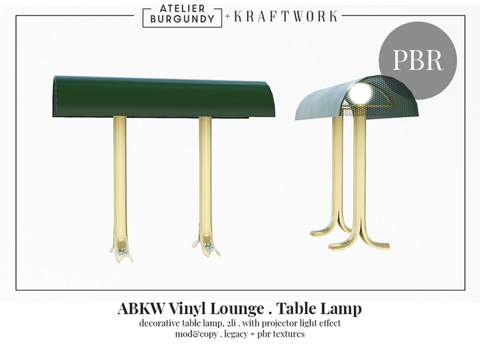 ABKW Vinyl Lounge . Table Lamp (Add Me)