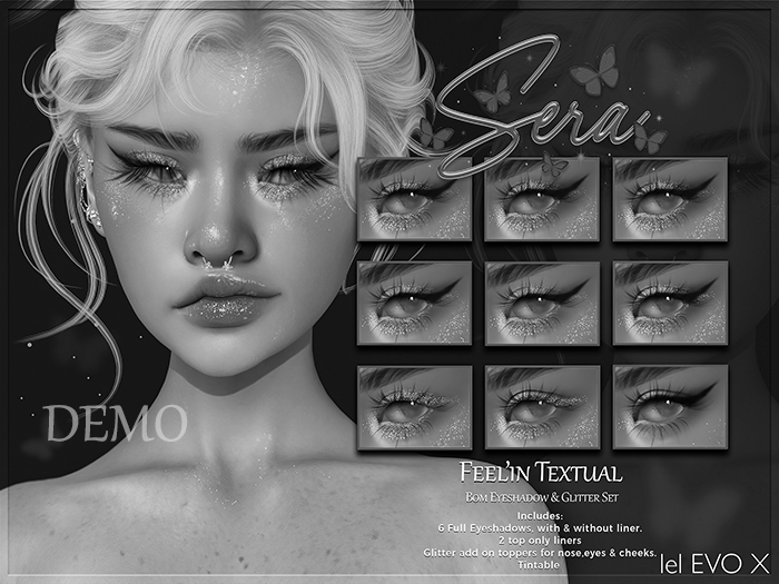 Sera - Feelin Textual - Eyeshadow & Glitters Set DEMO