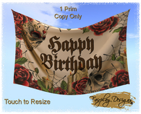 ~R~Happy Birthday Goth Banner~COPY