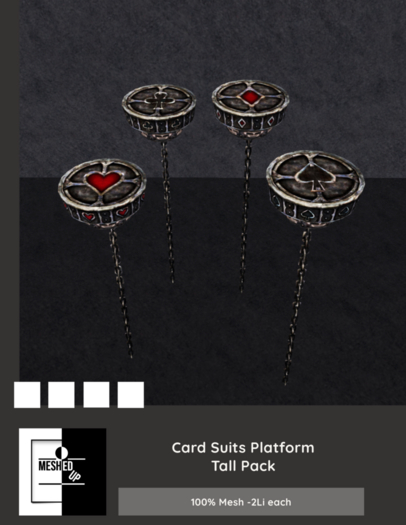 MeshedUp: Card Suits Platform  Tall Pack 