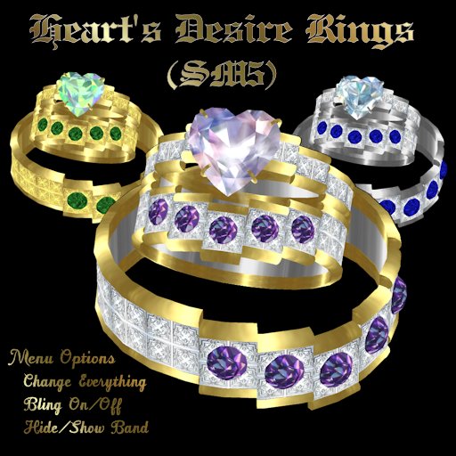 Heart's Desire Wedding Rings (SM5)