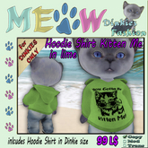 *MEOW* HoodieShirt KittenMe lime (rez)