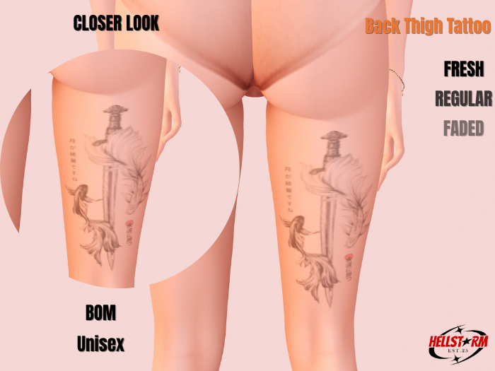 HELLSTORM - Back Thigh Tattoo