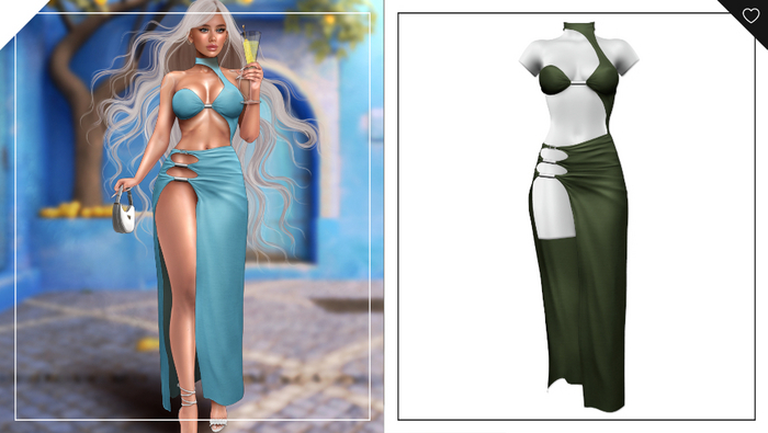 Havoc . Roxanna Dress . Moss