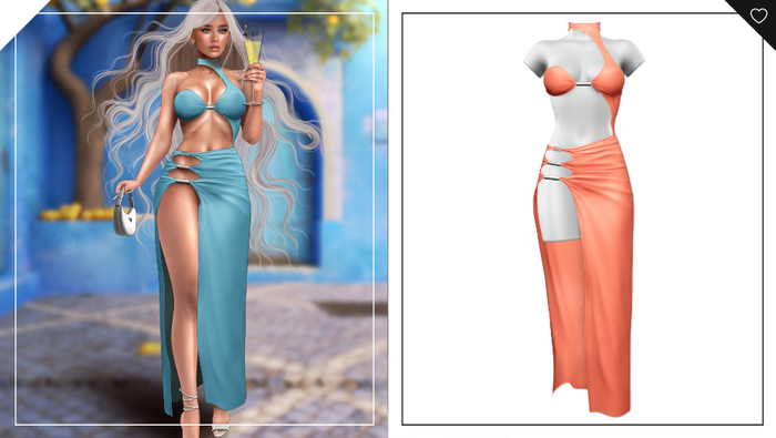 Havoc . Roxanna Dress . Salmon