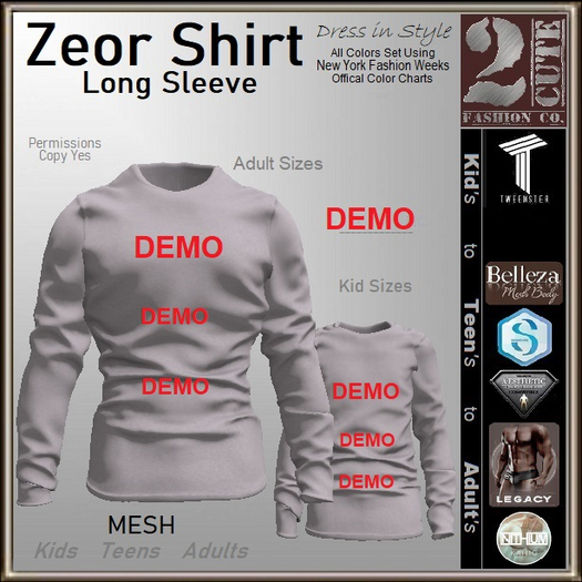 Zeor Shirt [2cute] (Add to Unpack) - Demo