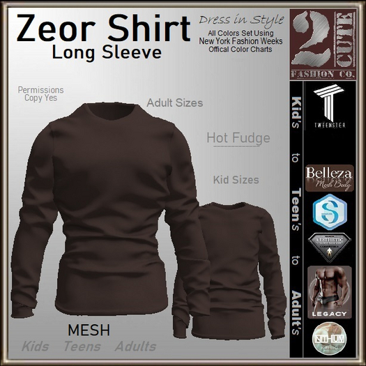 Zeor Shirt [2cute] Hot Fudge
