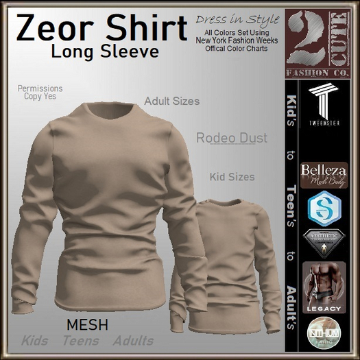 Zeor Shirt [2cute] Rodeo Dust