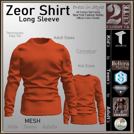 Zeor Shirt [2cute] Cinnabar -