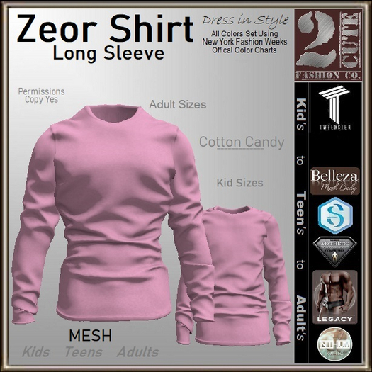 Zeor Shirt [2cute] Cotton Candy -