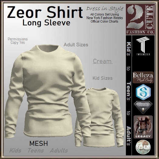 Zeor Shirt [2cute] Cream -