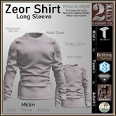 Zeor Shirt [2cute] Gray Lilac -