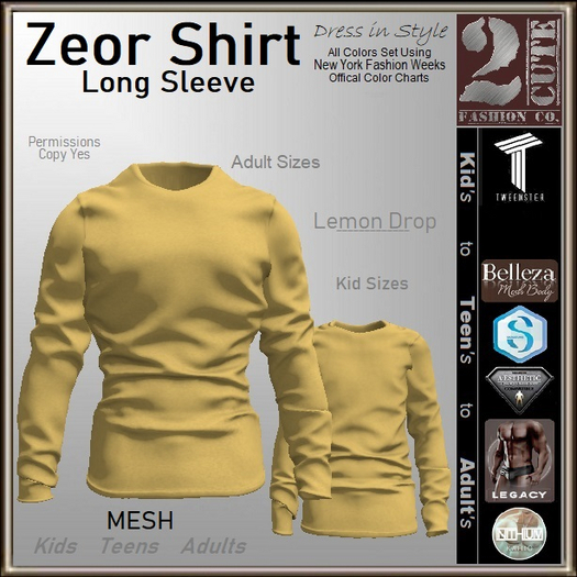 Zeor Shirt [2cute] Lemon Drop -