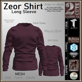 Zeor Shirt [2cute] Mauve Wine -